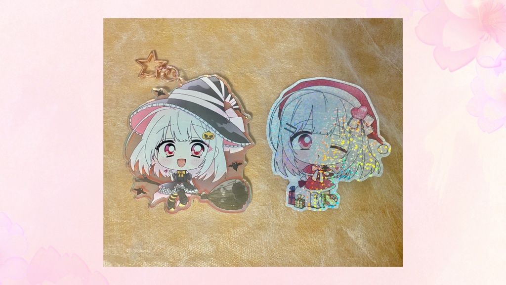 <数量限定>ミニキャラオーロラアクキー&ホログラムステッカーセット