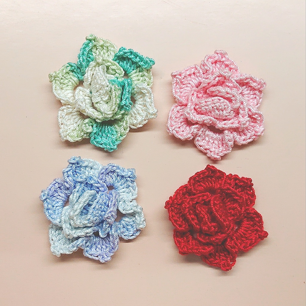 ミニ薔薇のコースター🥀 ̖́-