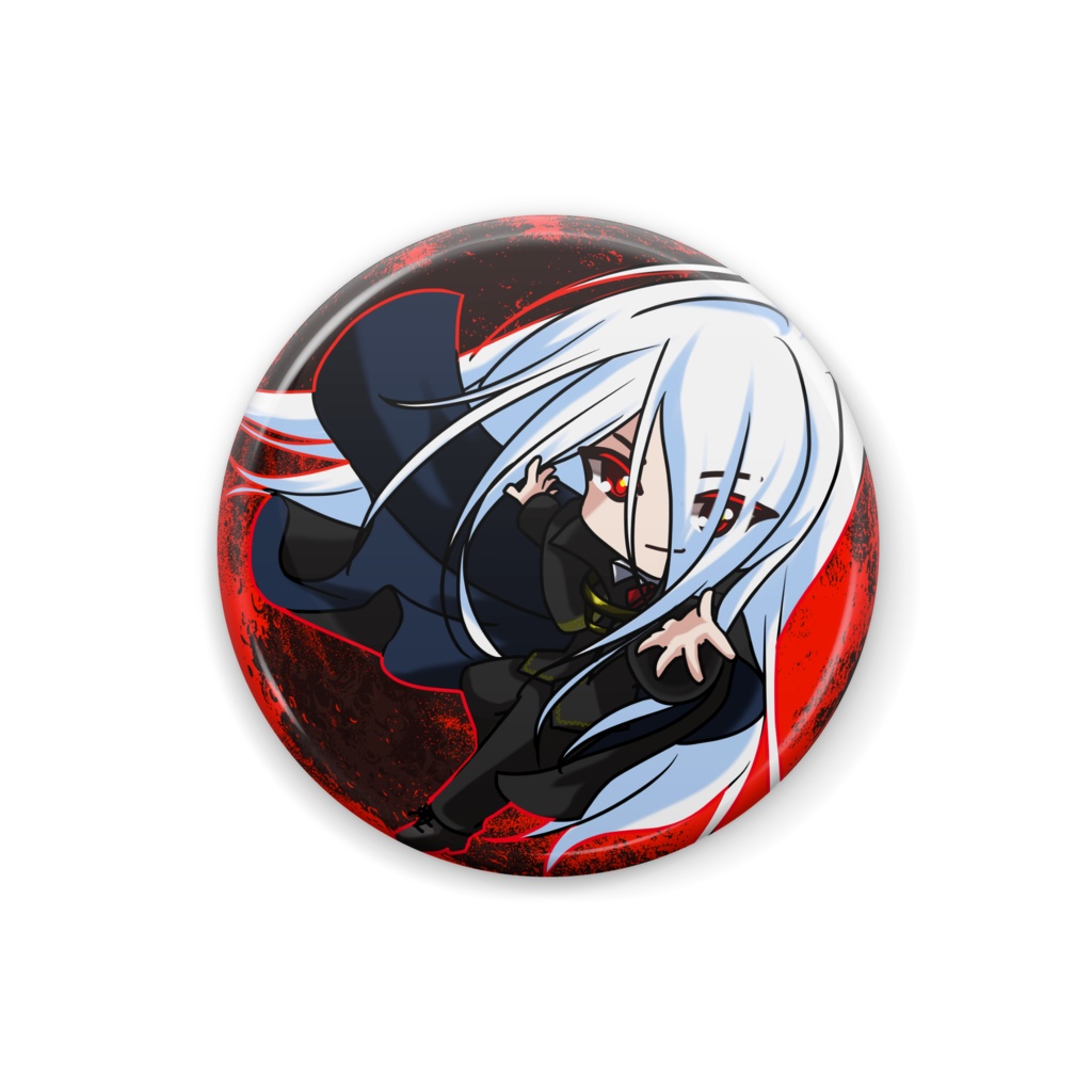 吸血鬼ゼルVer1「共に行こうではないか」缶バッジ