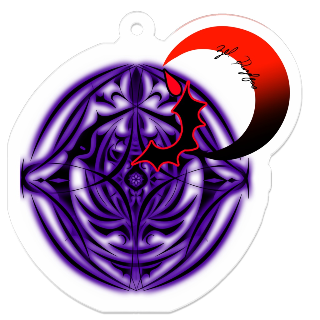 吸血鬼モチーフと闇の魔法陣