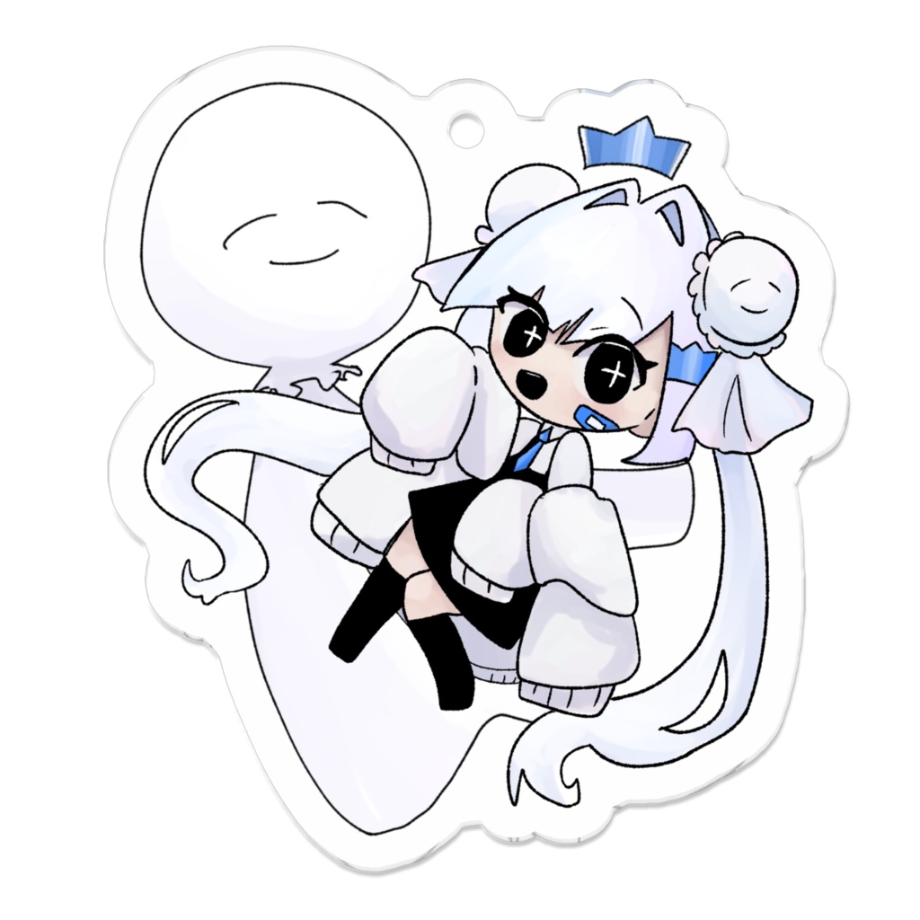 雅ちゃんてるてるアクリルキーホルダー 50×50