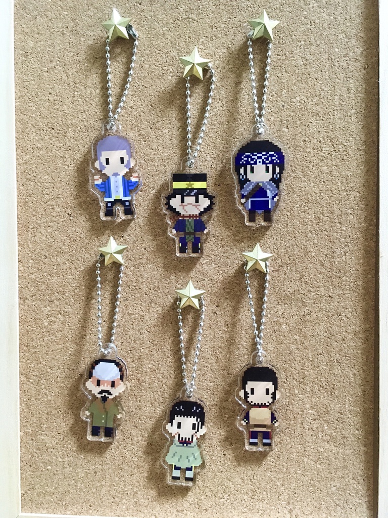 ゴールデンカムイ ドット絵アクリルキーホルダー白石
