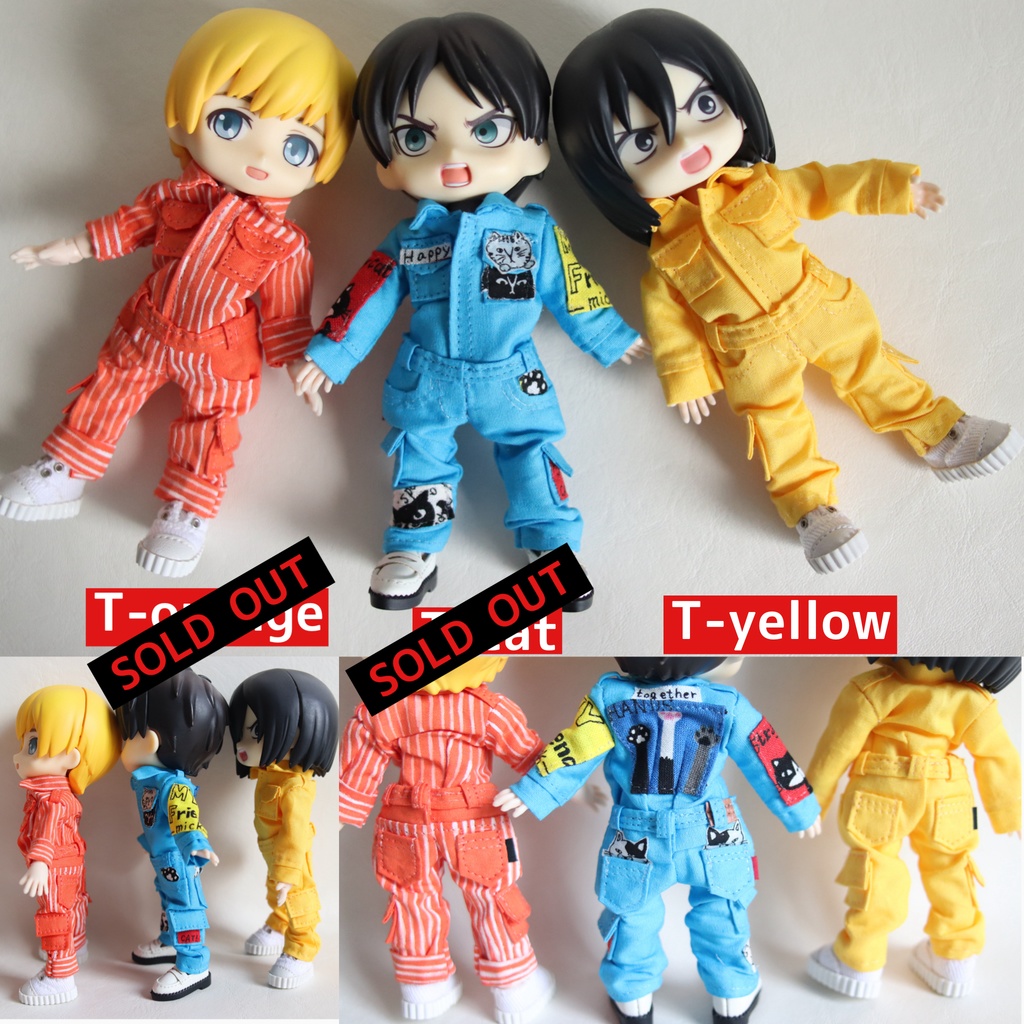 【特攻服:つなぎ】オビツ11 ねんどろいどどーる身長調整