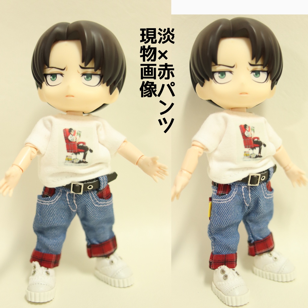 【デニム×チェック】ロールアップパンツ