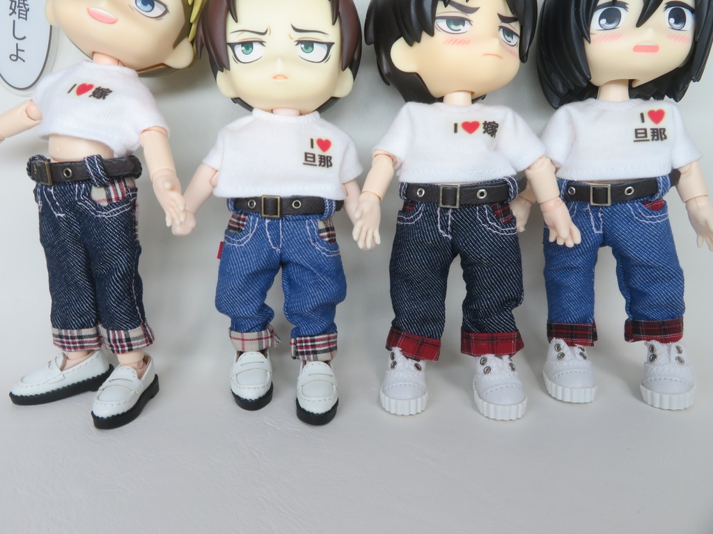 【デニム×チェック】ロールアップパンツ