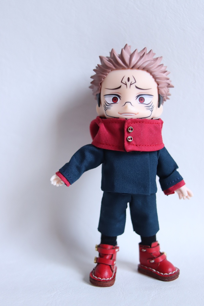 【制作中8/21】【Boo-32】紺×赤 制服/オビツ11