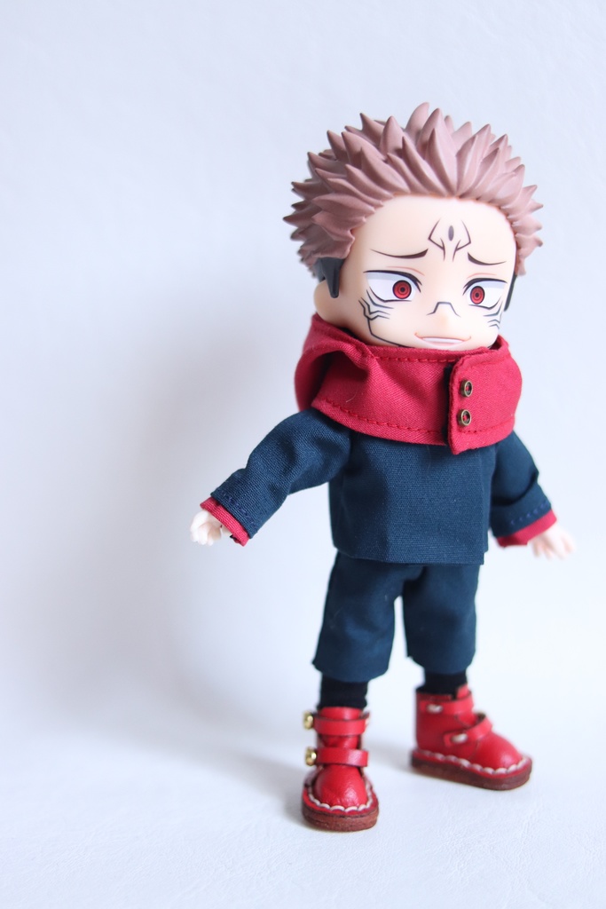 【制作中8/21】【Boo-32】紺×赤 制服/オビツ11