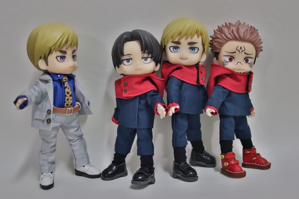 【制作中8/21】【Boo-32】紺×赤 制服/オビツ11