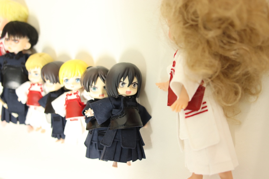 【剣道着+防具】オビツ11,ねんどろいどどーる身長調整,ミニパオラ,セリアドール15,19