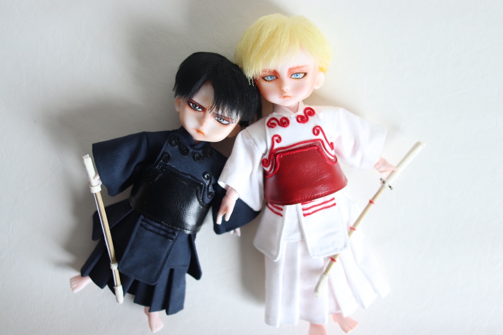 【剣道着+防具】オビツ11,ねんどろいどどーる身長調整,ミニパオラ,セリアドール15,19