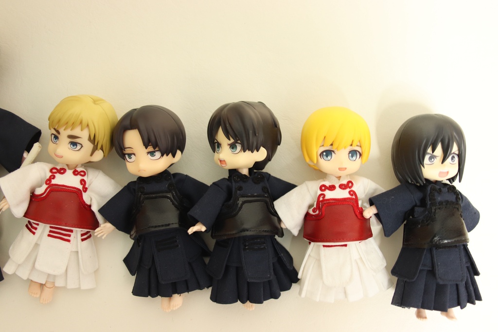 【剣道着+防具】オビツ11,ねんどろいどどーる身長調整,ミニパオラ,セリアドール15,19