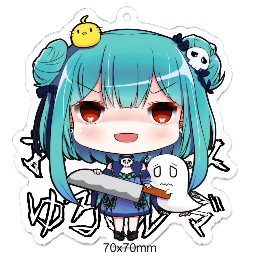 【非公式】潤羽るしあ アクリルキーホルダー 70x70mm