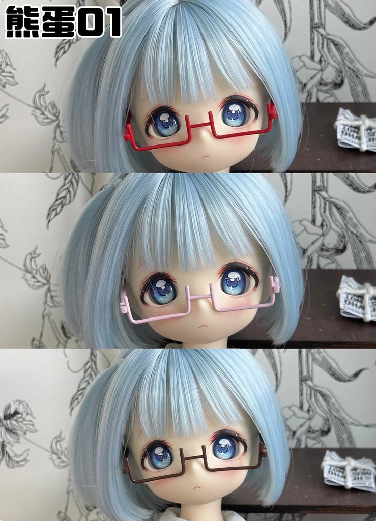 「受注」꒰がくいんにっき꒱「1/4ドール ハーフリム眼鏡」