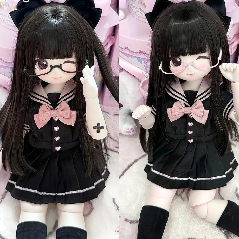 「受注」꒰がくいんにっき꒱「1/4ドール ハーフリム眼鏡」