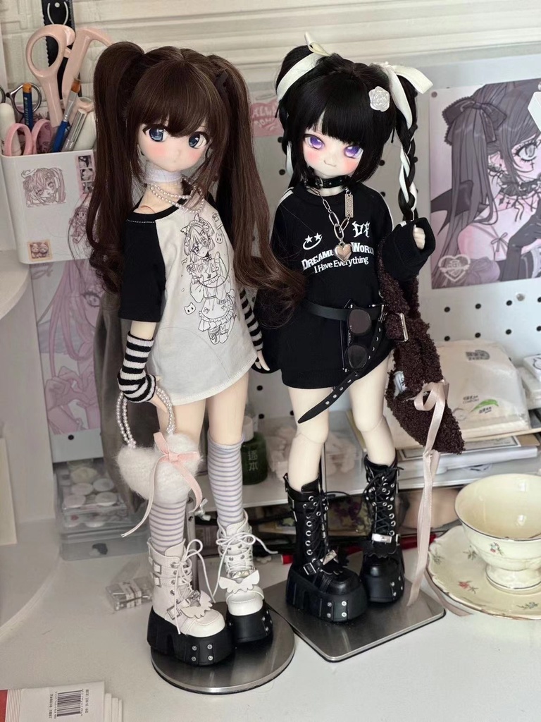 「再販」꒰祈る天使☁️꒱「1/4 ドール靴 ミドルブーツ&ロングブーツ」