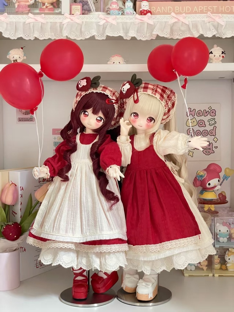 「受注」꒰黒猫と赤い林檎🍎꒱「1/4ドール KUMAKO, MDD/OF」