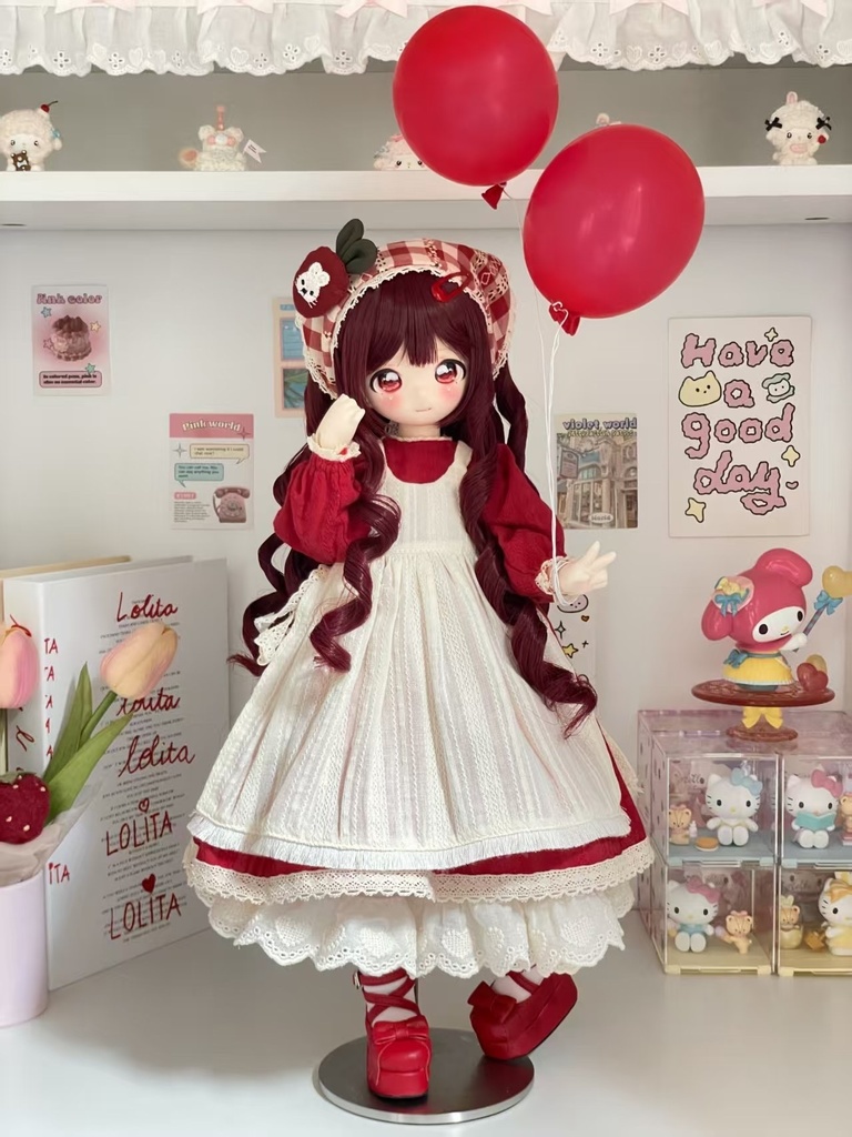 「受注」꒰黒猫と赤い林檎🍎꒱「1/4ドール KUMAKO, MDD/OF」