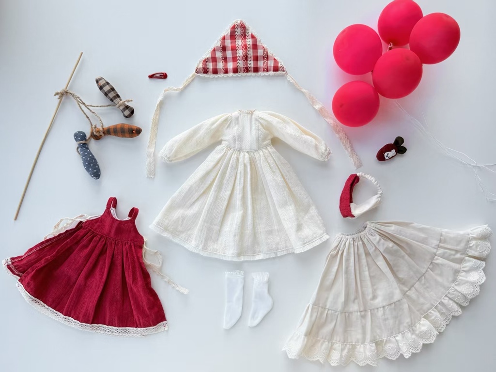 「受注」꒰黒猫と赤い林檎🍎꒱「1/4ドール KUMAKO, MDD/OF」