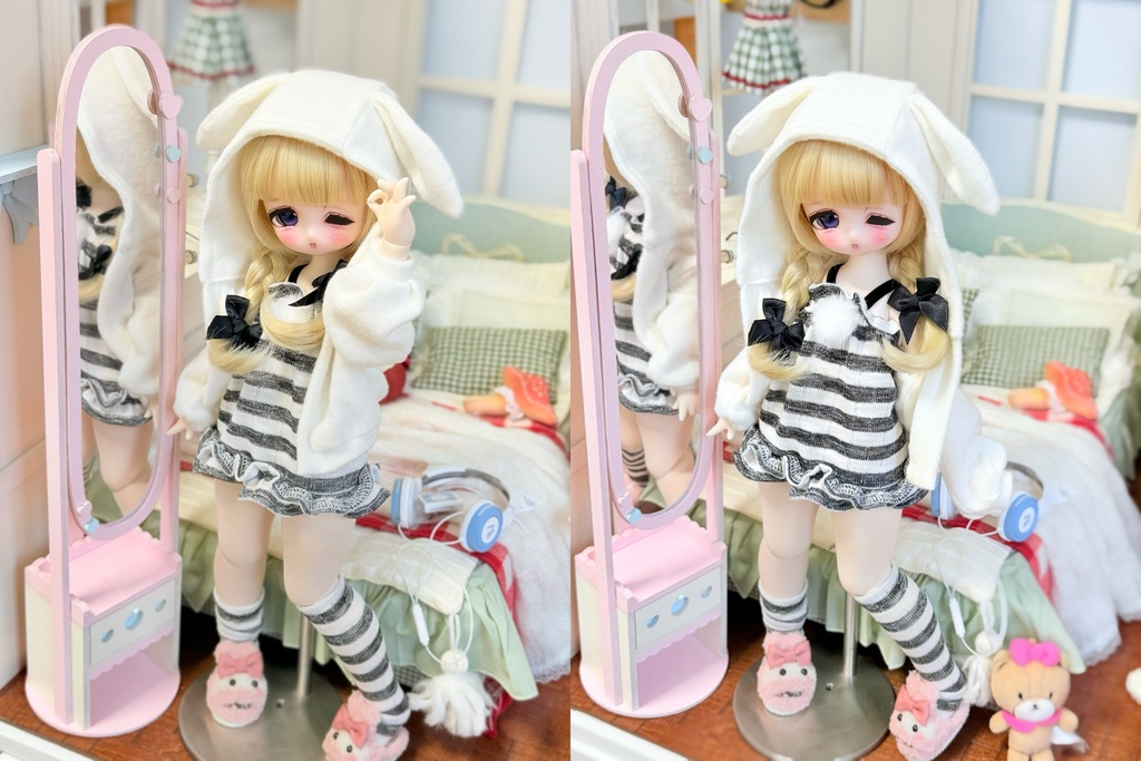 「通販」꒰ふわ兎耳🐇꒱「1/4ドール MDD/OF」