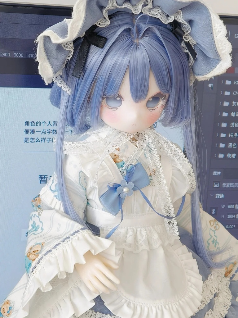 「受注」꒰垂れ耳うさぎ꒱「8～9inch ウイッグ」