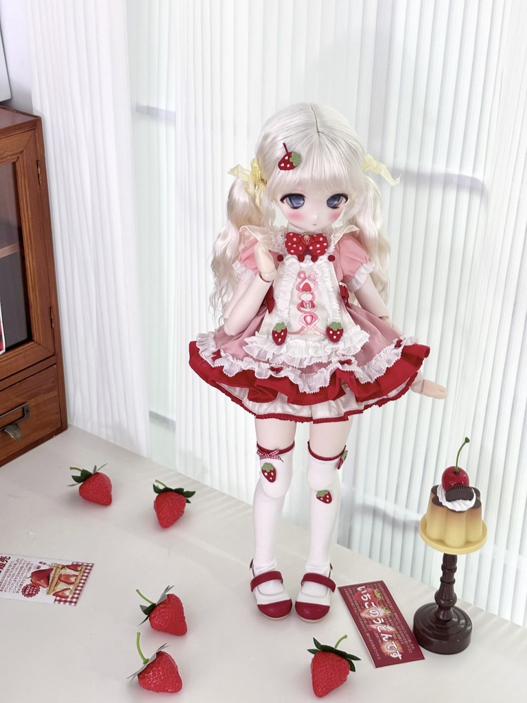 「通販」꒰ストロベリーケーキ🍰꒱「1/6ドール, 1/4ドール MDD, KUMAKO/OF」