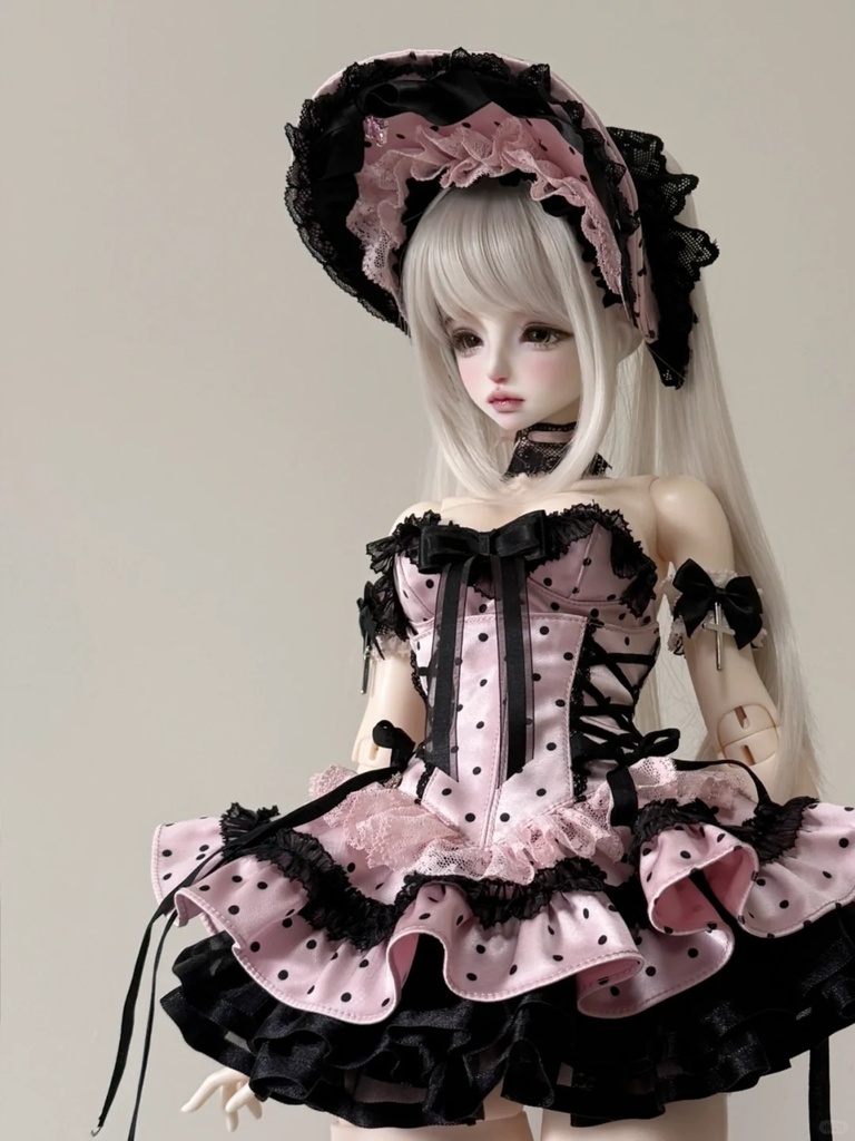 「受注」꒰クラシカルドット🎀꒱「1/4ドール服 MSD, SDM, SDGr/OFF」