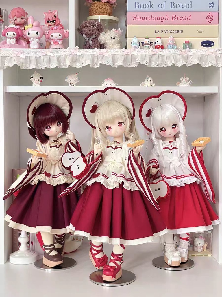 「受注」꒰くリンゴ🍎꒱「1/4ドール服 MDD/, KUMAKO/OF」