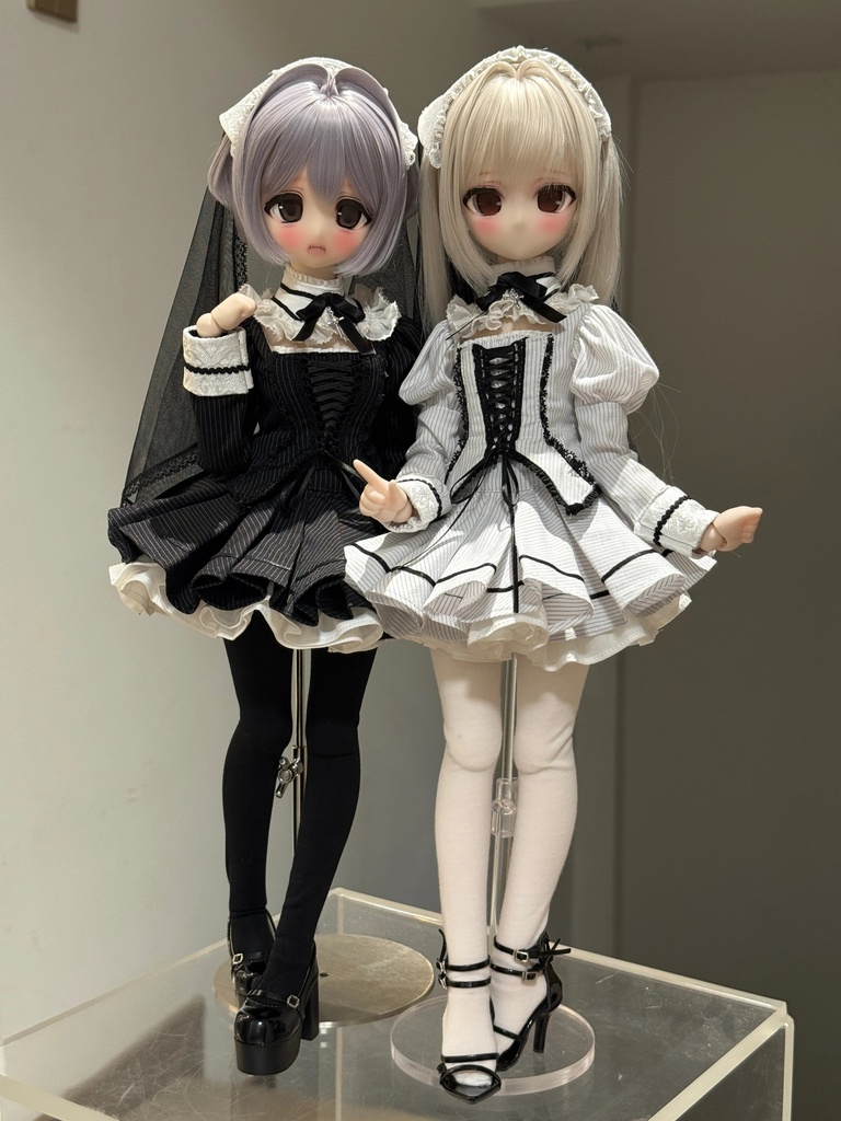 「受注」꒰黒と白聖女꒱「1/4ドール服 MDD/OF」