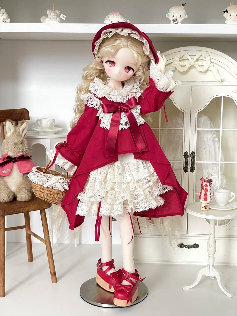 「受注」꒰物語の赤ずきん꒱「1/4ドール服 MDD, MSD, KUMAKO /OF」