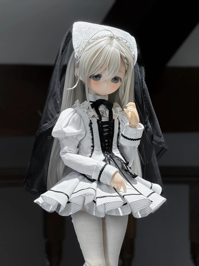 「受注」꒰黒と白聖女꒱「1/4ドール服 MDD/OF」