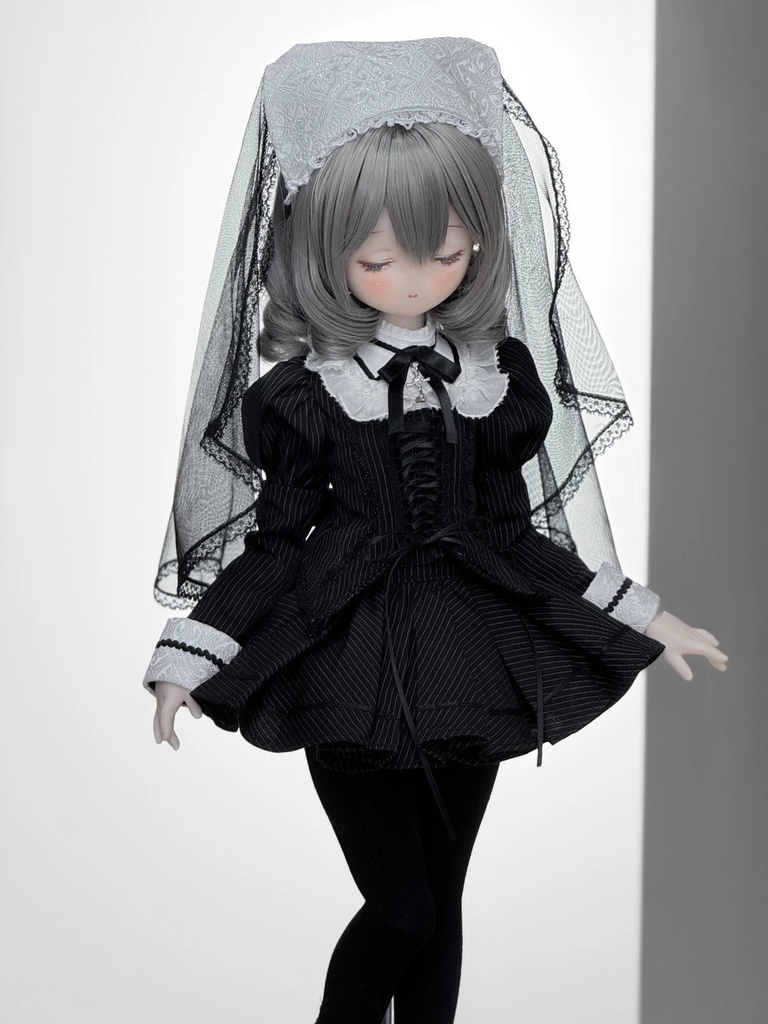 「受注」꒰黒と白聖女꒱「1/4ドール服 MDD/OF」