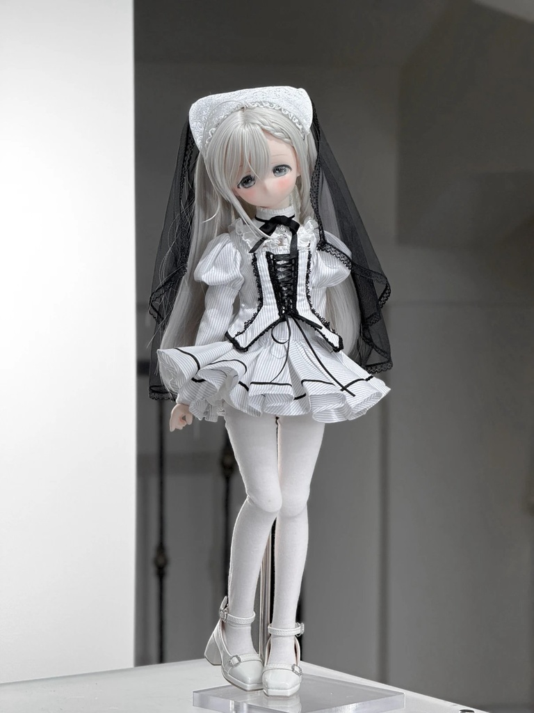 「受注」꒰黒と白聖女꒱「1/4ドール服 MDD/OF」