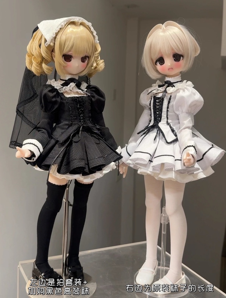 「受注」꒰黒と白聖女꒱「1/4ドール服 MDD/OF」