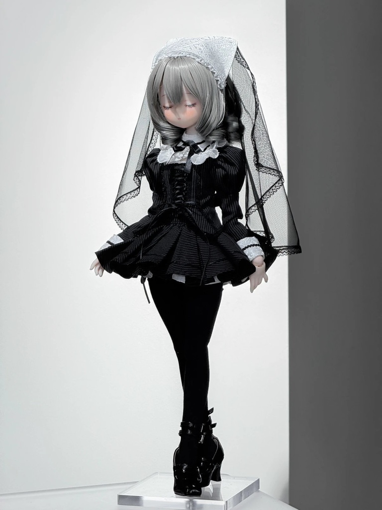 「受注」꒰黒と白聖女꒱「1/4ドール服 MDD/OF」