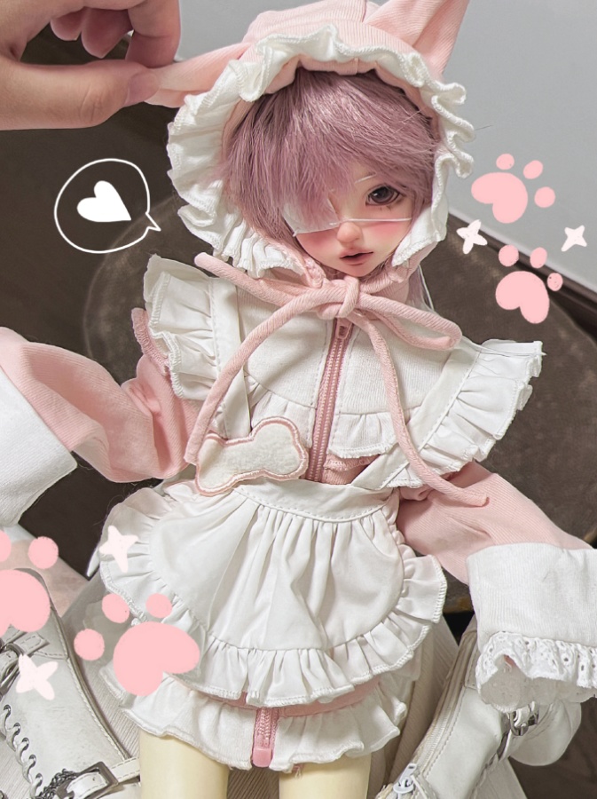 「在庫」꒰わんわん日記꒱「1/4ドール服 MDD, KUMAKO/OF」