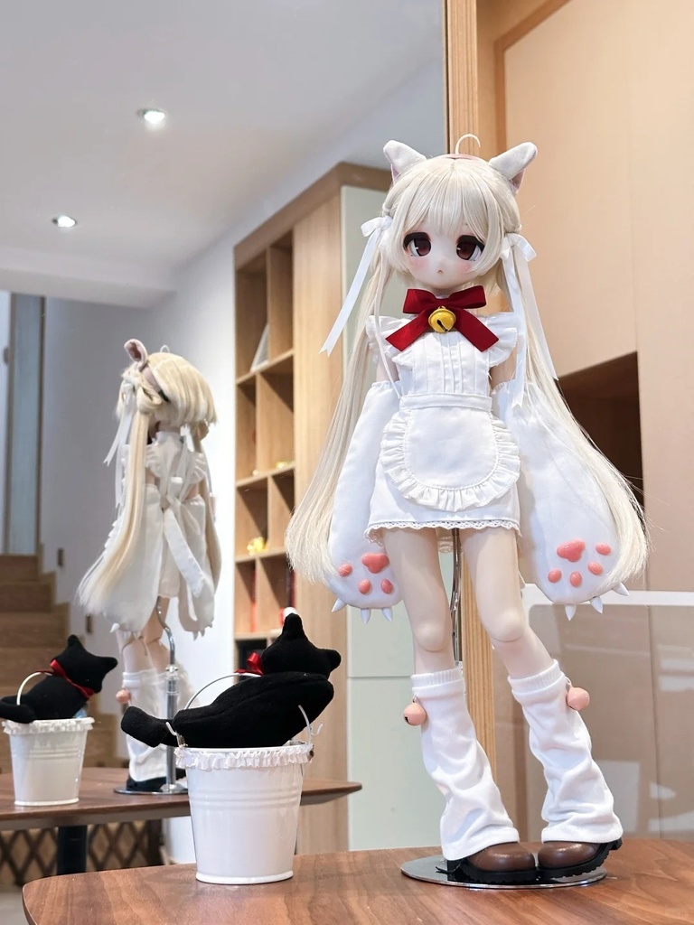 「在庫」꒰猫耳メイド꒱「1/4ドール服 MDD, KUMAKO, SDM/OF」