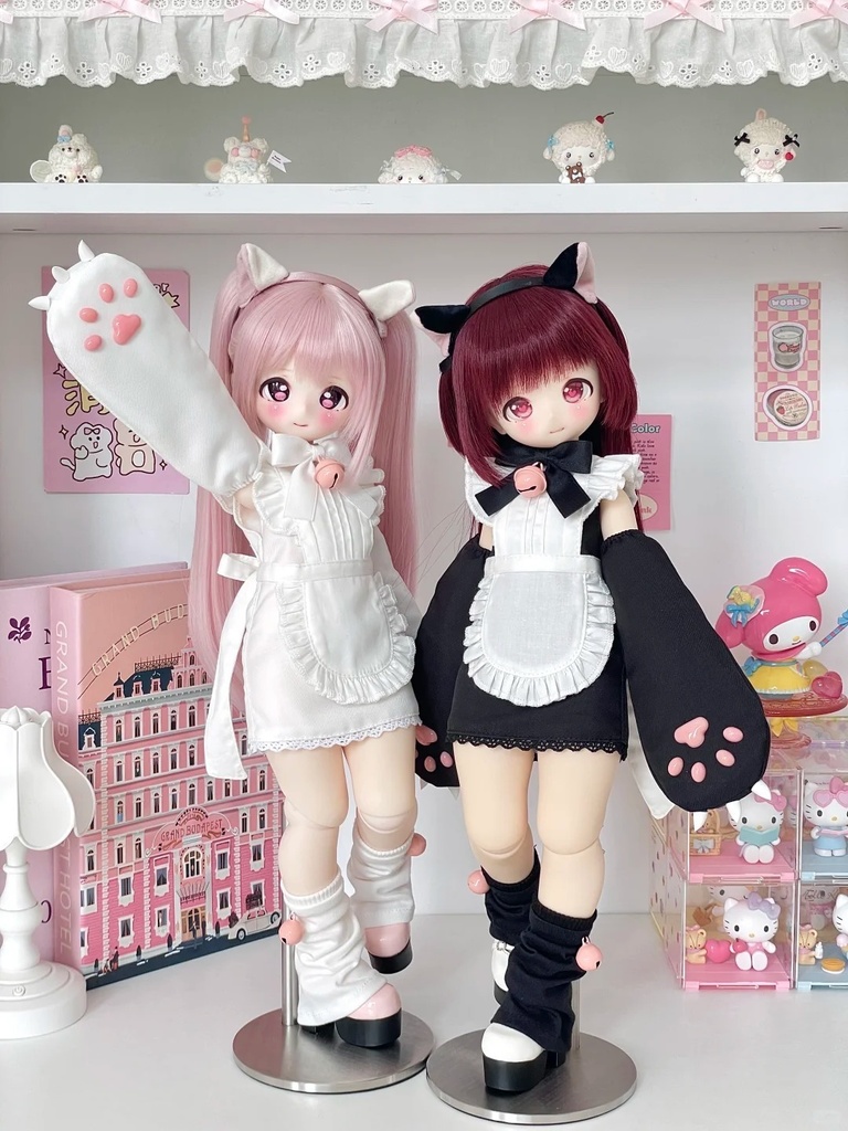 「在庫」꒰猫耳メイド꒱「1/4ドール服 MDD, KUMAKO, SDM/OF」