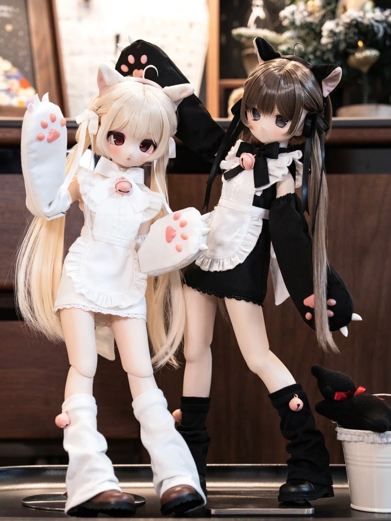 「在庫」꒰猫耳メイド꒱「1/4ドール服 MDD, KUMAKO, SDM/OF」