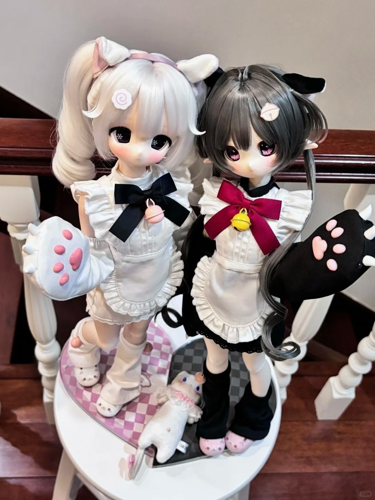 「在庫」꒰猫耳メイド꒱「1/4ドール服 MDD, KUMAKO, SDM/OF」