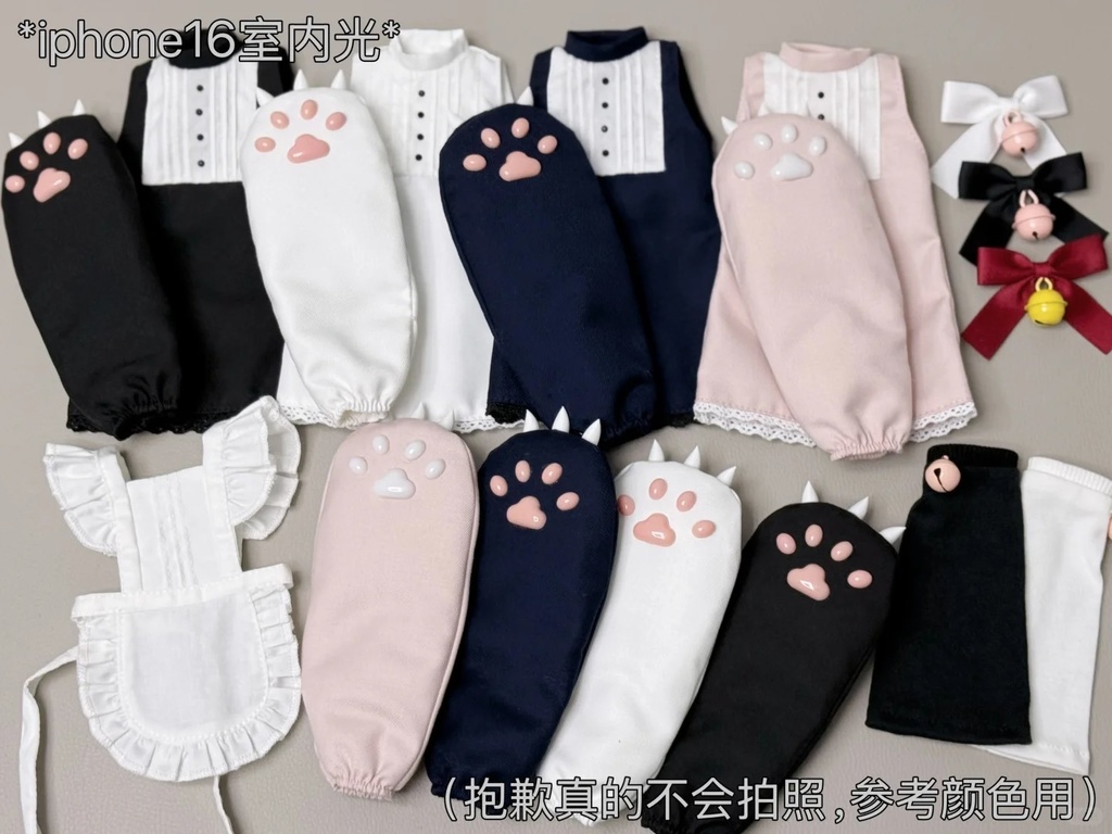 「在庫」꒰猫耳メイド꒱「1/4ドール服 MDD, KUMAKO, SDM/OF」