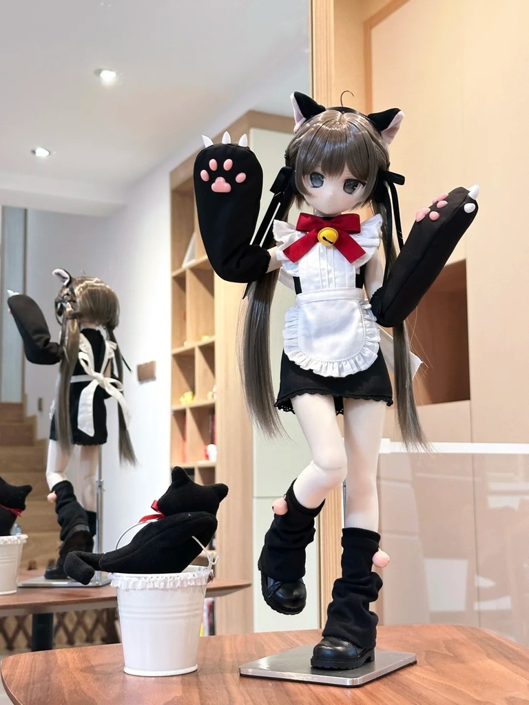 「在庫」꒰猫耳メイド꒱「1/4ドール服 MDD, KUMAKO, SDM/OF」