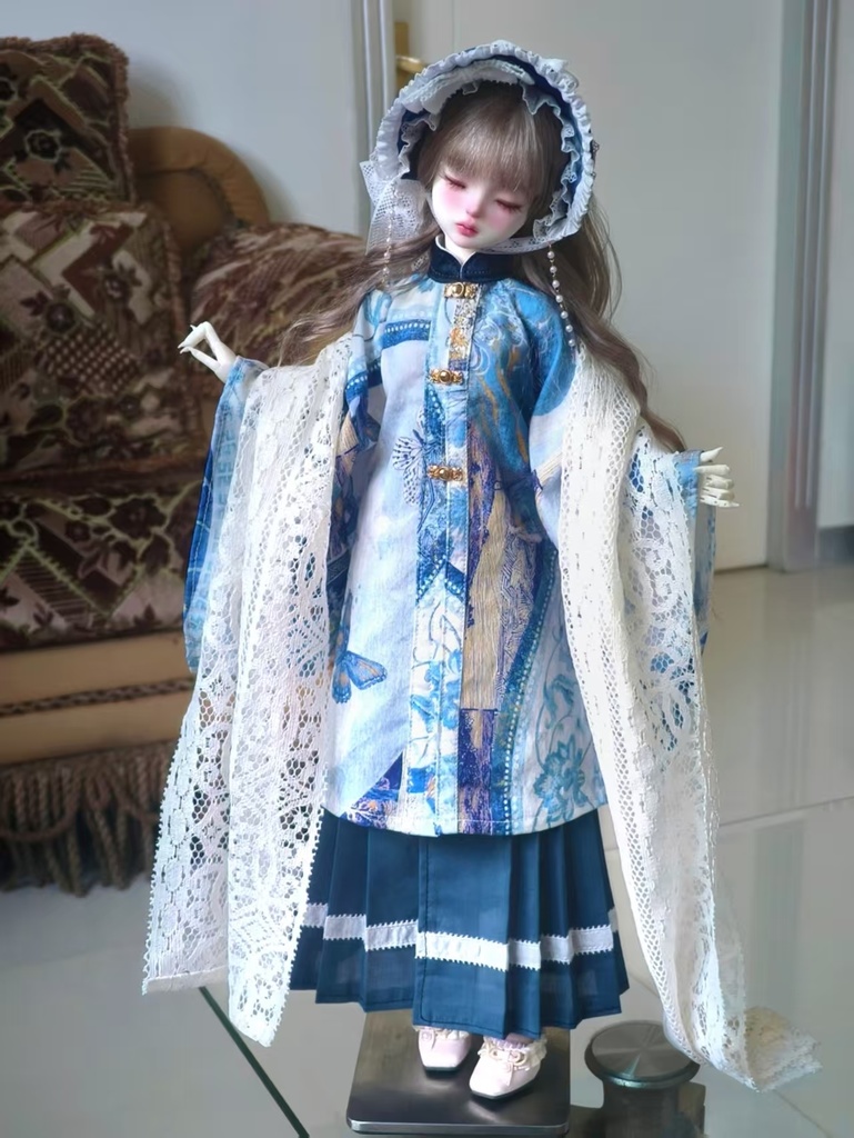 「受注」꒰青花꒱「1/4ドール服」