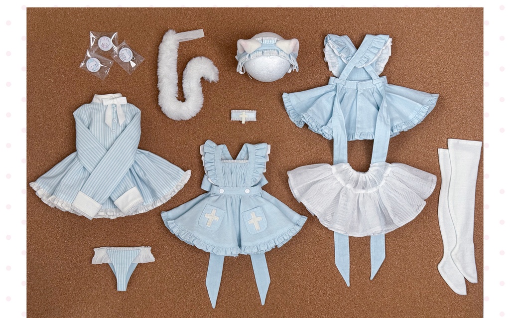 「受注」꒰十字ねこちゃん꒱「1/4ドール MDD, KUMAKO/OF」