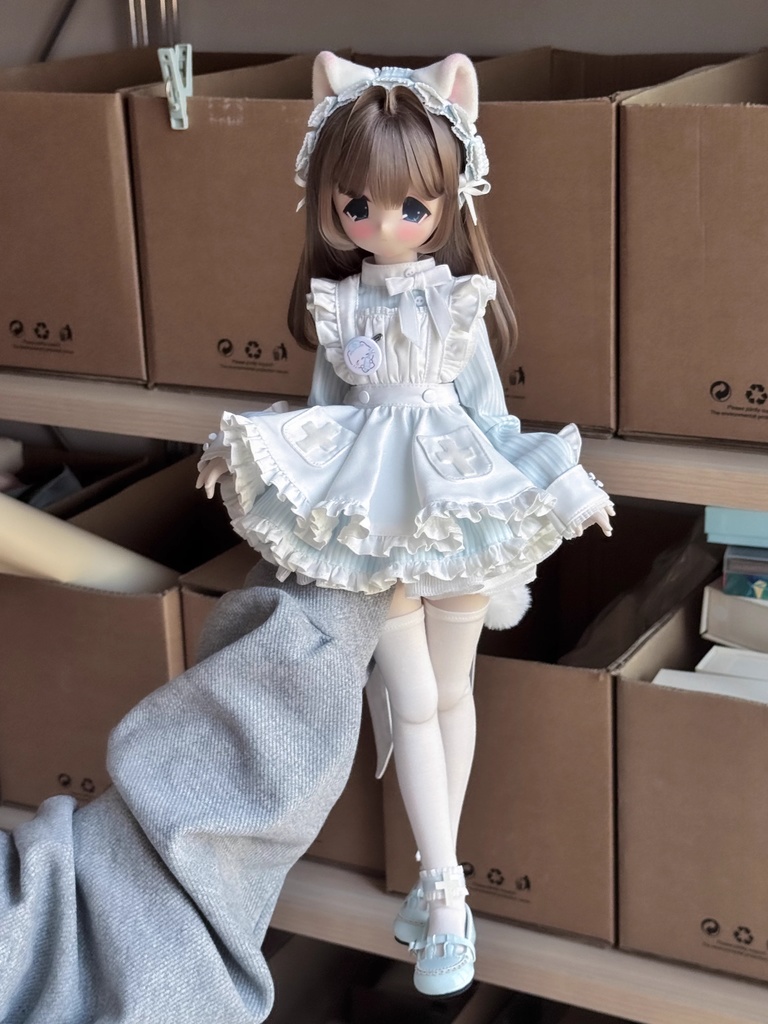 「受注」꒰十字ねこちゃん꒱「1/4ドール MDD, KUMAKO/OF」