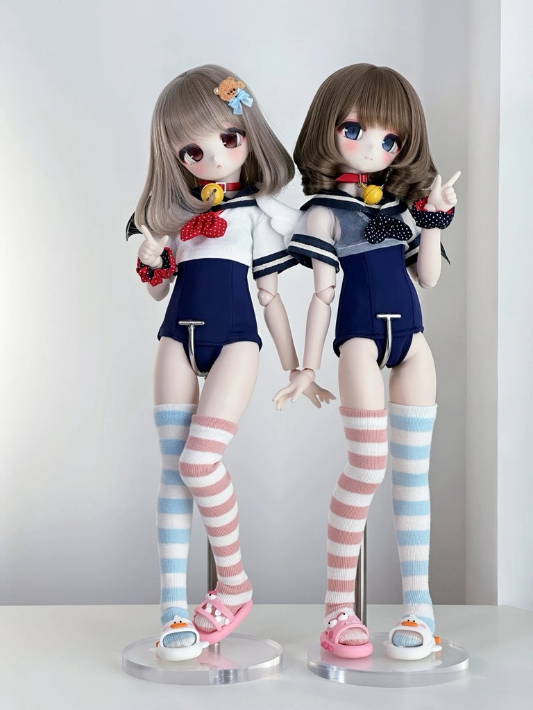「新作受注」꒰天使うさぎ&悪魔ねこ꒱「1/4ドール服 MDD/OF」