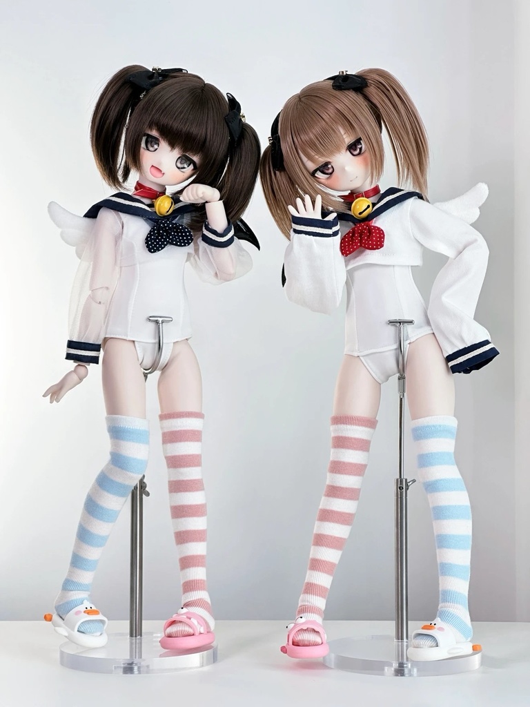「新作受注」꒰天使うさぎ&悪魔ねこ꒱「1/4ドール服 MDD/OF」
