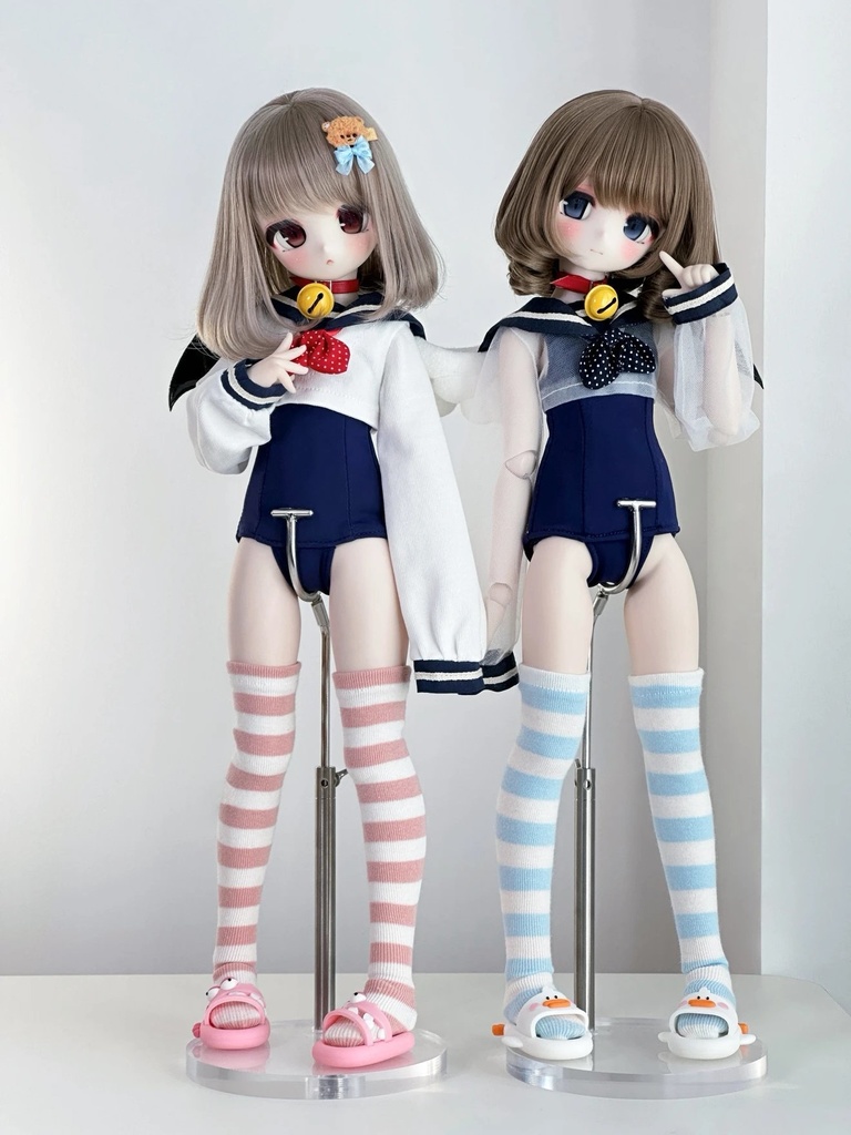 「新作受注」꒰天使うさぎ&悪魔ねこ꒱「1/4ドール服 MDD/OF」