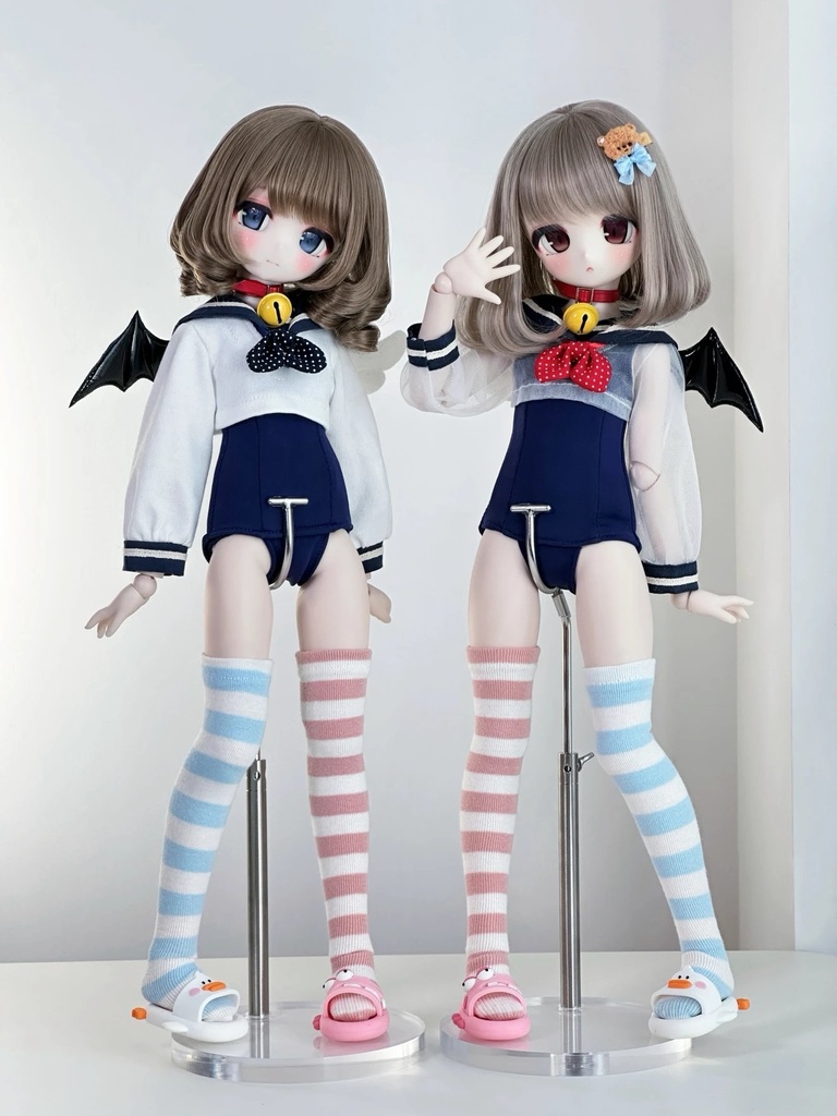 「新作受注」꒰天使うさぎ&悪魔ねこ꒱「1/4ドール服 MDD/OF」
