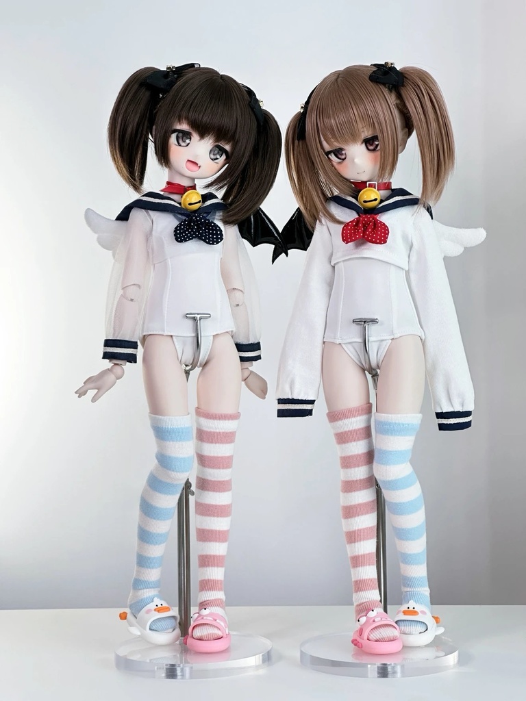 「新作受注」꒰天使うさぎ&悪魔ねこ꒱「1/4ドール服 MDD/OF」