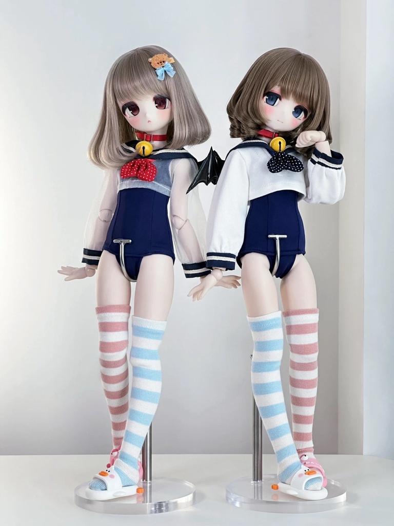 「新作受注」꒰天使うさぎ&悪魔ねこ꒱「1/4ドール服 MDD/OF」